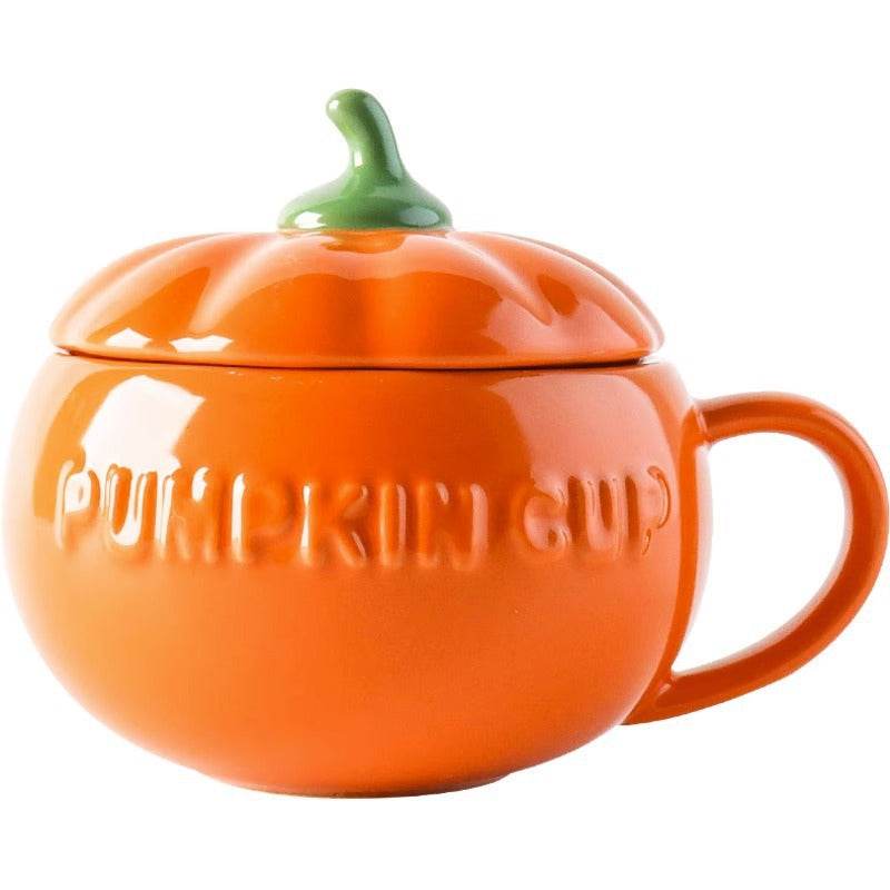 Pumpkin-Shaped Ceramic bowl w/Lid & Spoon - Shop Jobie