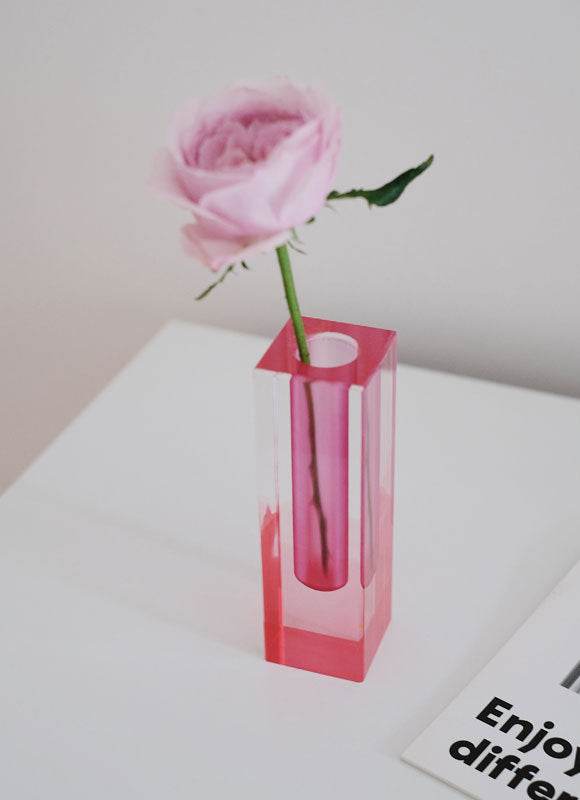 Minimalist Acrylic Column Square Vase - Shop Jobie