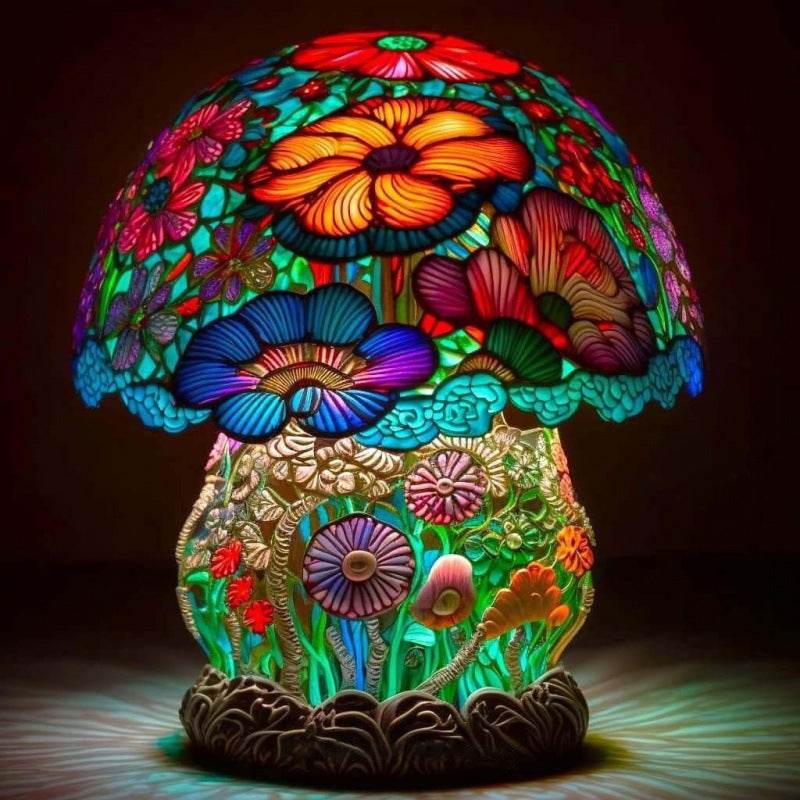Stained Glass Plant Table Lamp - Shop Jobie