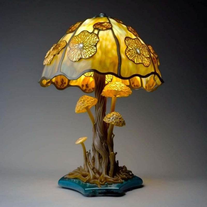 Stained Glass Plant Table Lamp - Shop Jobie