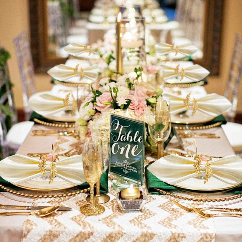 Tabletop - Gold Leaf Napkin Ring Buckles - Shop Jobie