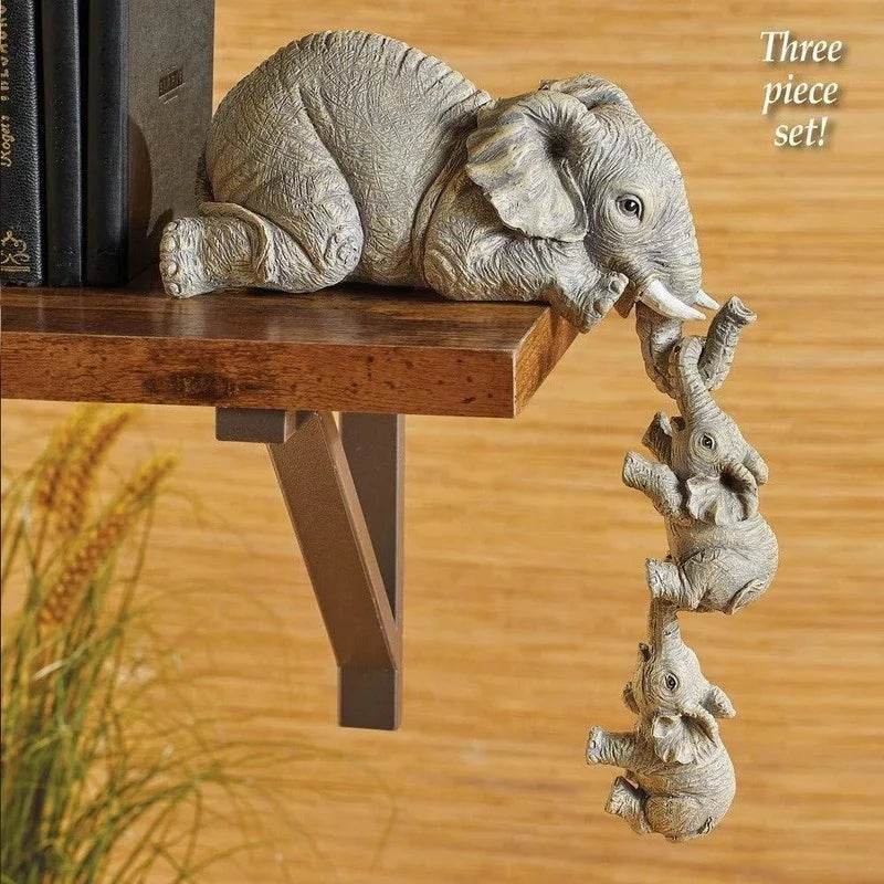 3pc Set Helping Hand Tabletop Figurines - Elephant & Baby - Shop Jobie