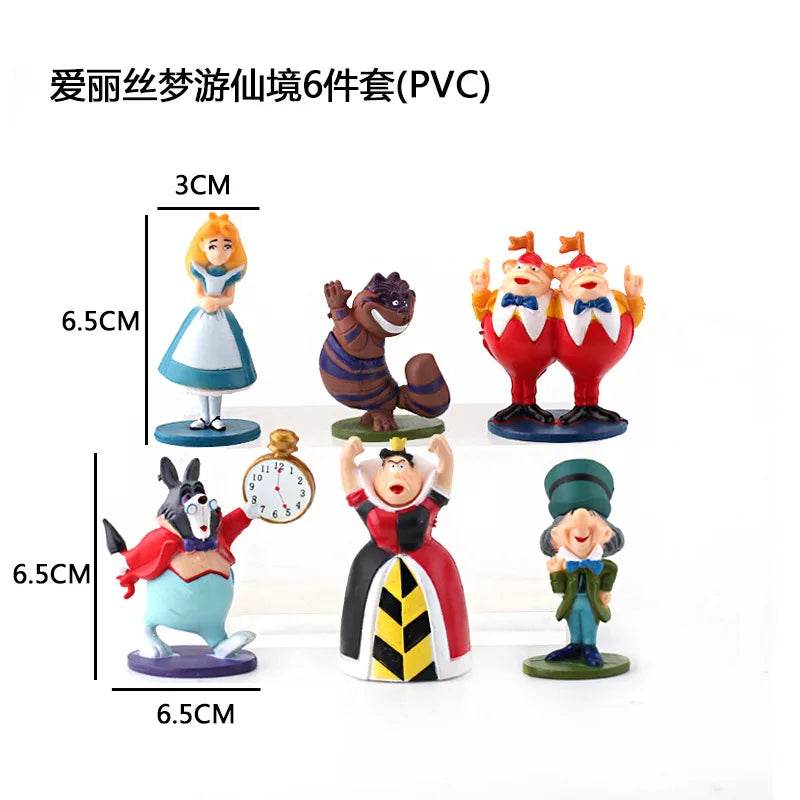 6pc Set - Alice's Adventures In Wonderland Anime Action Figure Toys - Shop Jobie