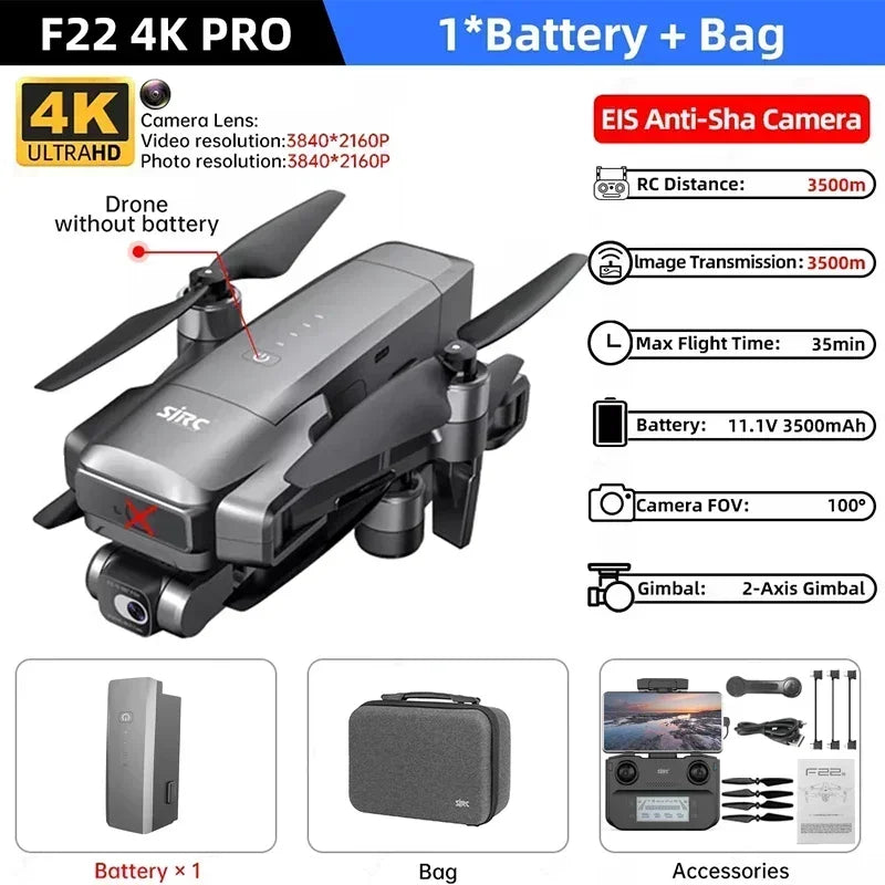 SJRC f22/F22S 4K Pro GPS Drone