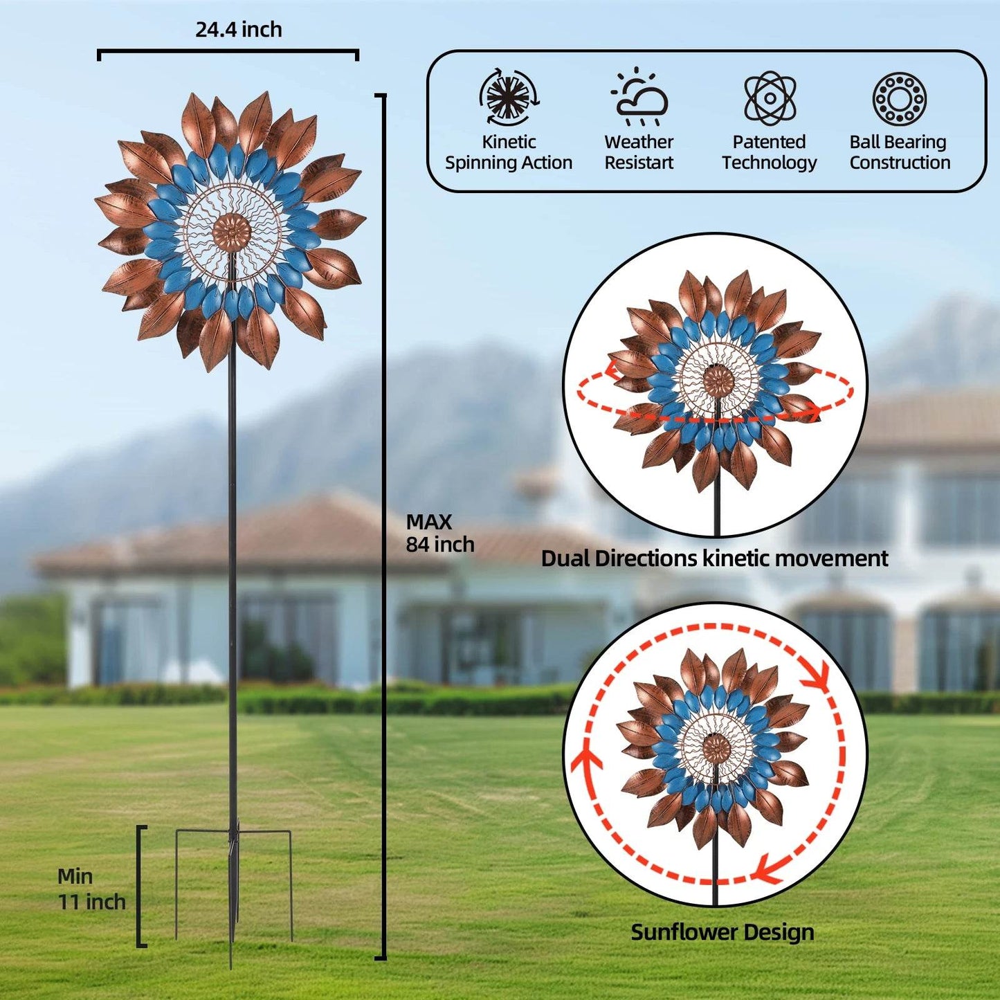 Wind Spinner - Large Kinetic Garden Decor - Shop Jobie