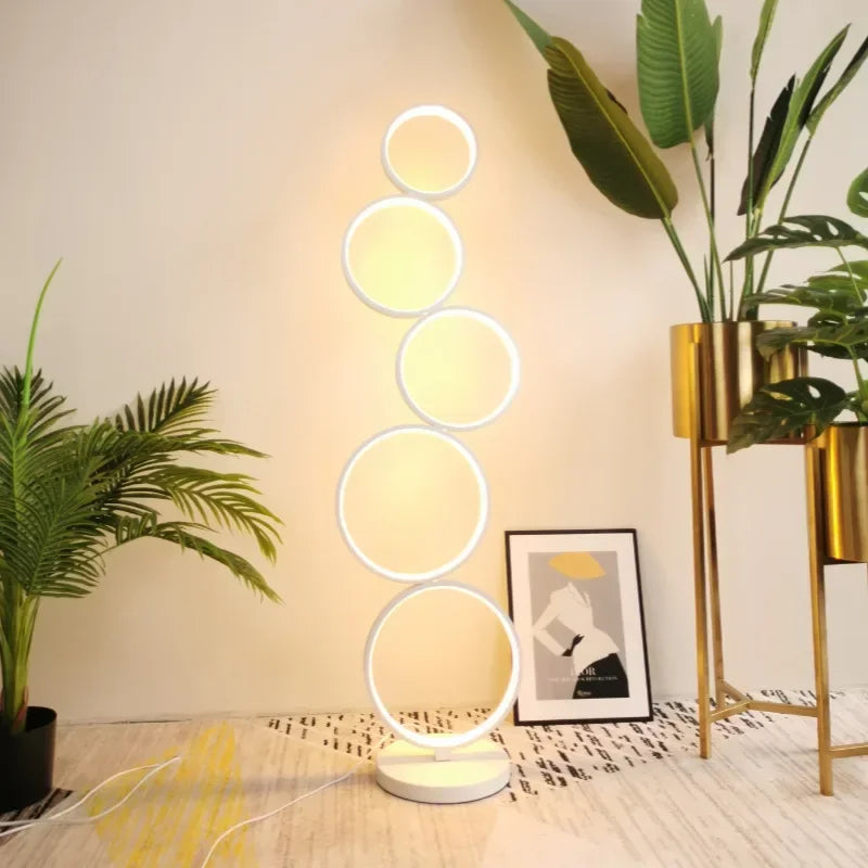 Minimalist LED Stacking Circles Floor Lamp
