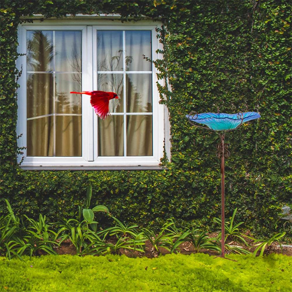 Large Outdoor Glass Bird Bath - Shop Jobie
