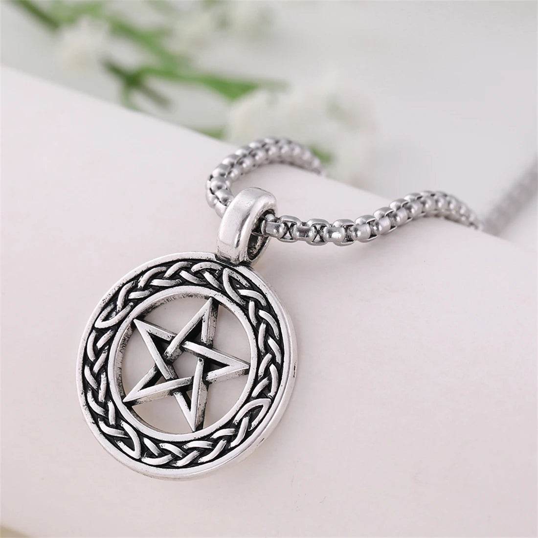 Vintage Pentagram Pendant Necklace - Shop Jobie