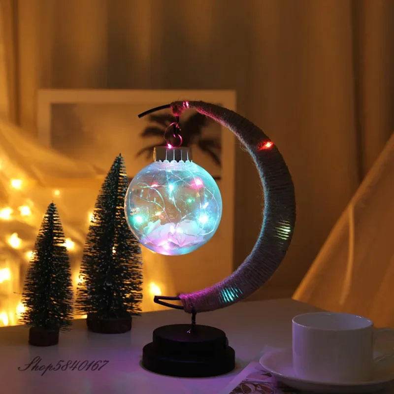 LED Moon Lamp Rattan Night Light - Shop Jobie