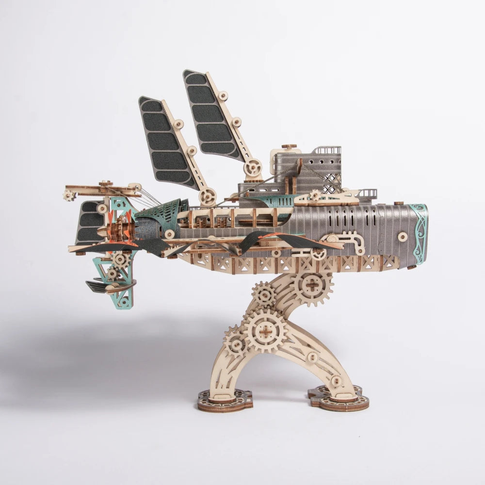 3D Wooden Puzzle DIY Kits - Fantasy Airship Miniature Model