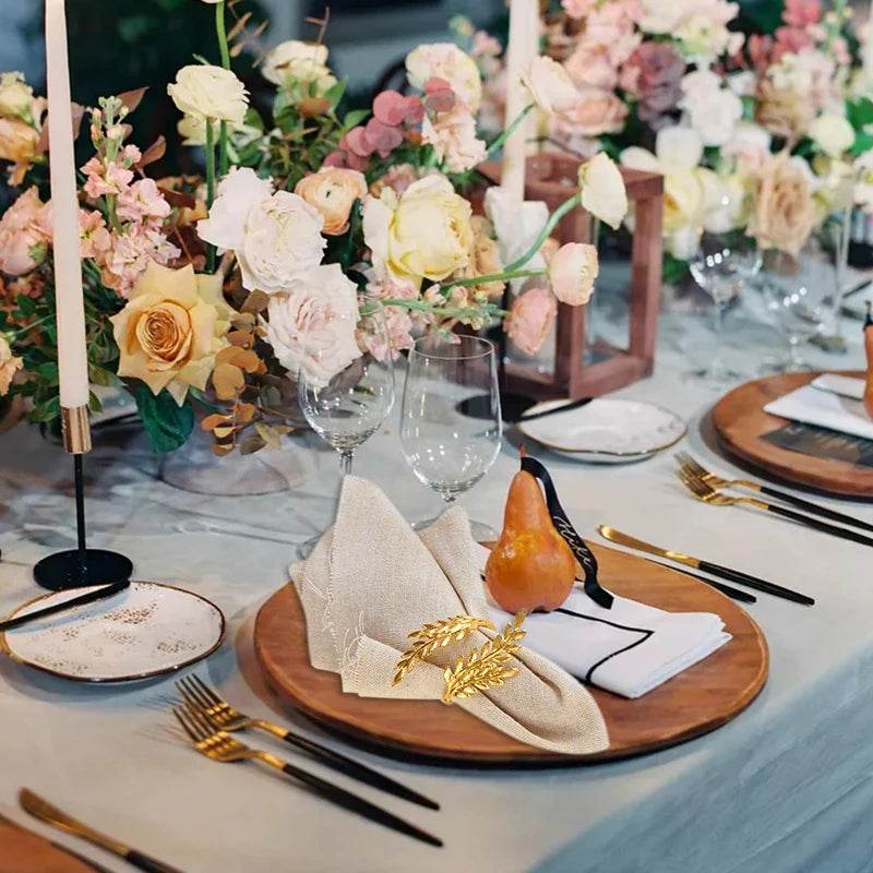 Tabletop - Gold Leaf Napkin Ring Buckles - Shop Jobie