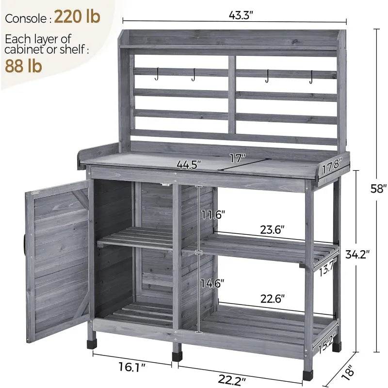 Gardner's Dream Outdoor Potting Bench - Shop Jobie