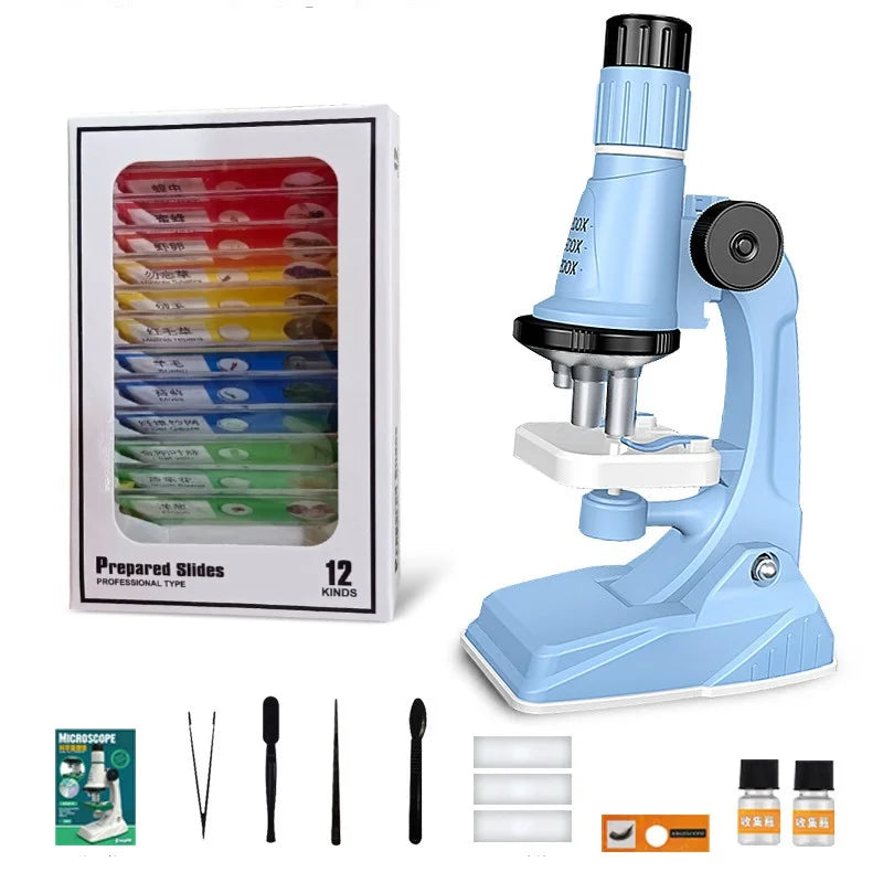 Childrens Pocket Microscope Kit w/LED Light