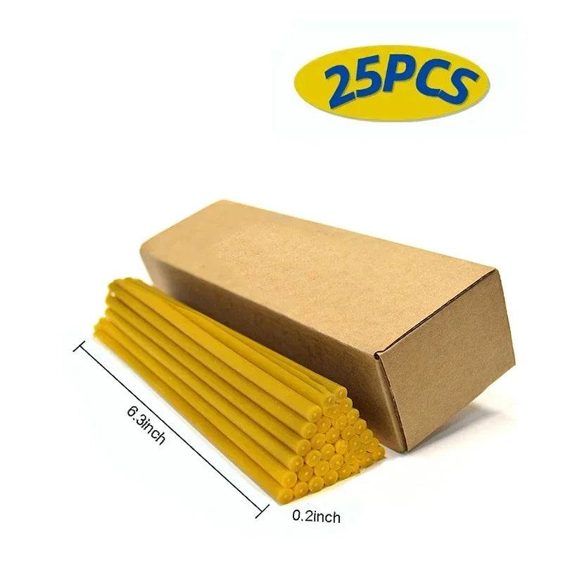 25pcs/1pack Hanukkah Candle Natural Beeswax - Shop Jobie