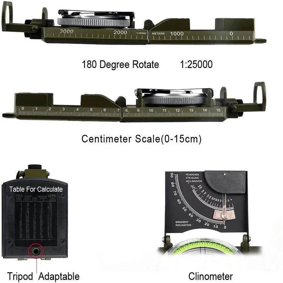 Outdoor Survival Gear- Military Compass - Shop Jobie