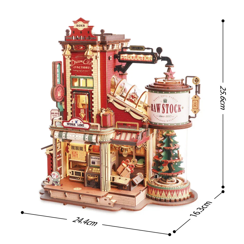 3D Wooden Puzzle DIY Kits - 449pc Rokr Music Box Dream Gift Factory