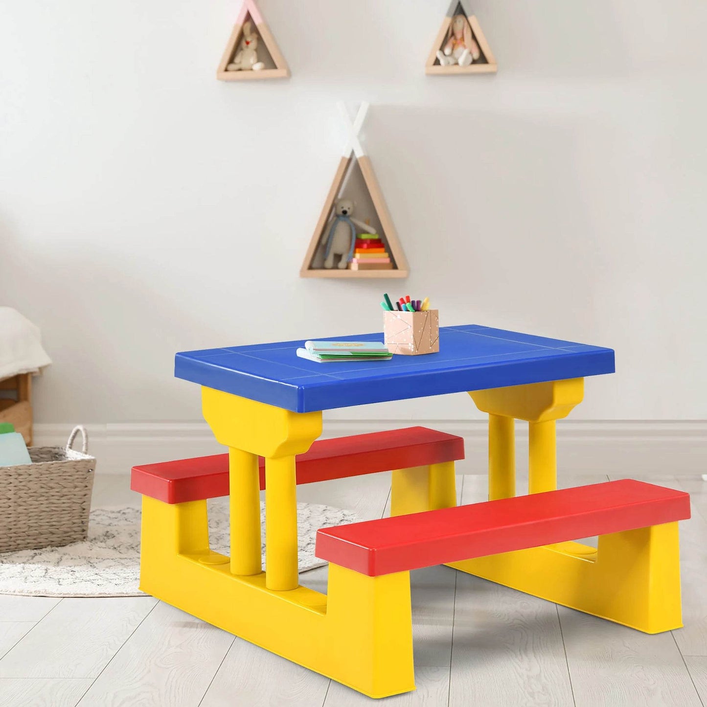 Kids Picnic Table Set W/Removable Umbrella - Shop Jobie