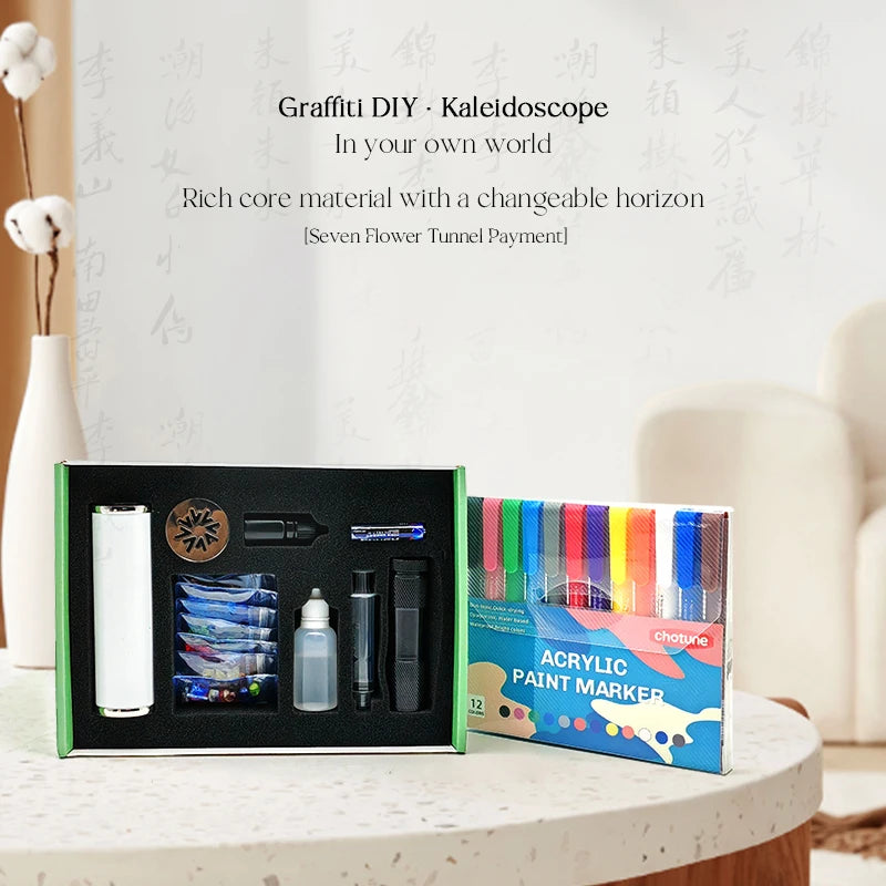 DIY Graffiti Art Kaleidoscope - Horizon Flowers