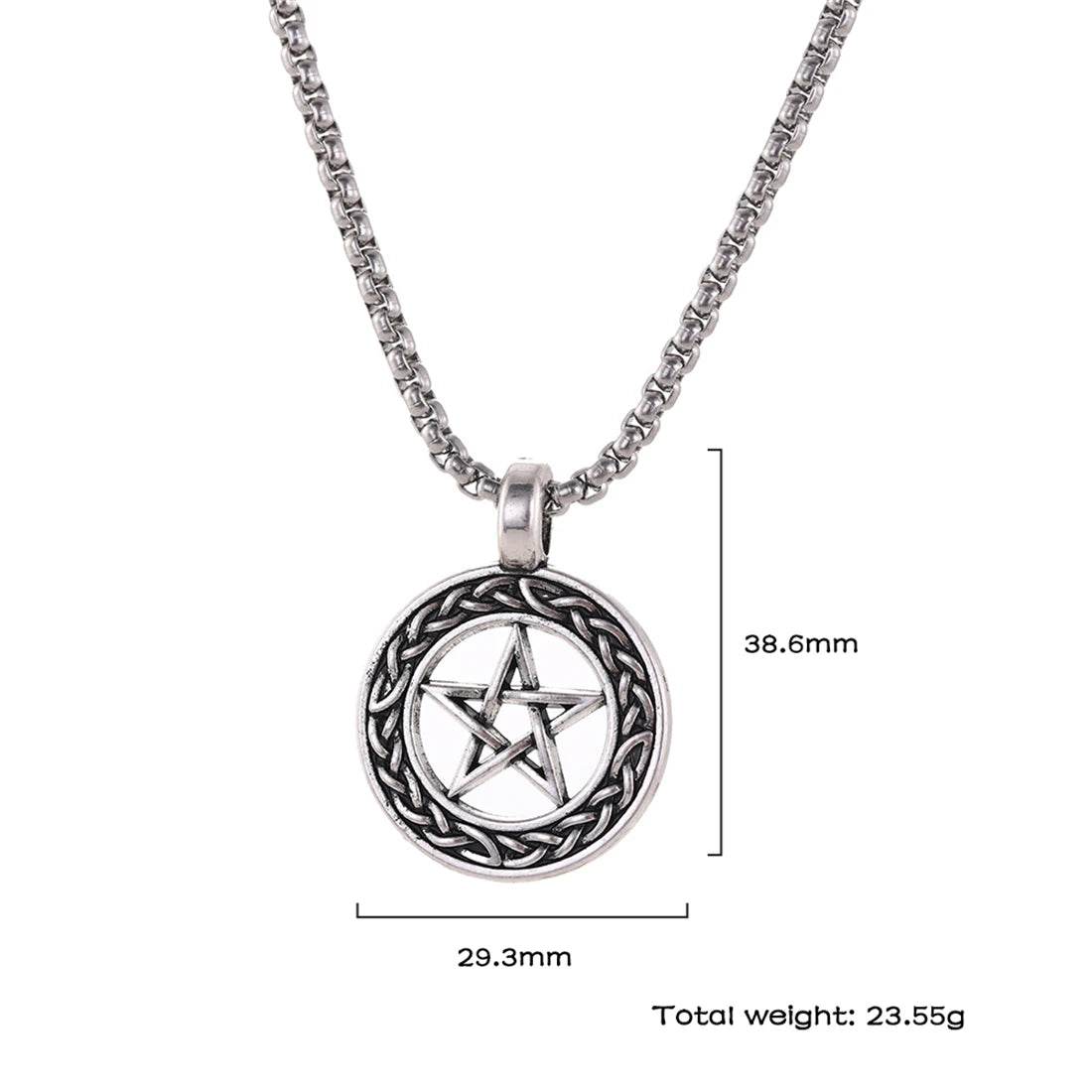 Vintage Pentagram Pendant Necklace - Shop Jobie