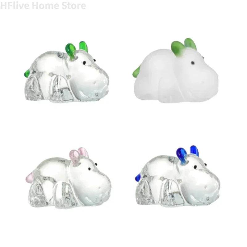 Mini Glass Hippopotamus Figurines - Shop Jobie
