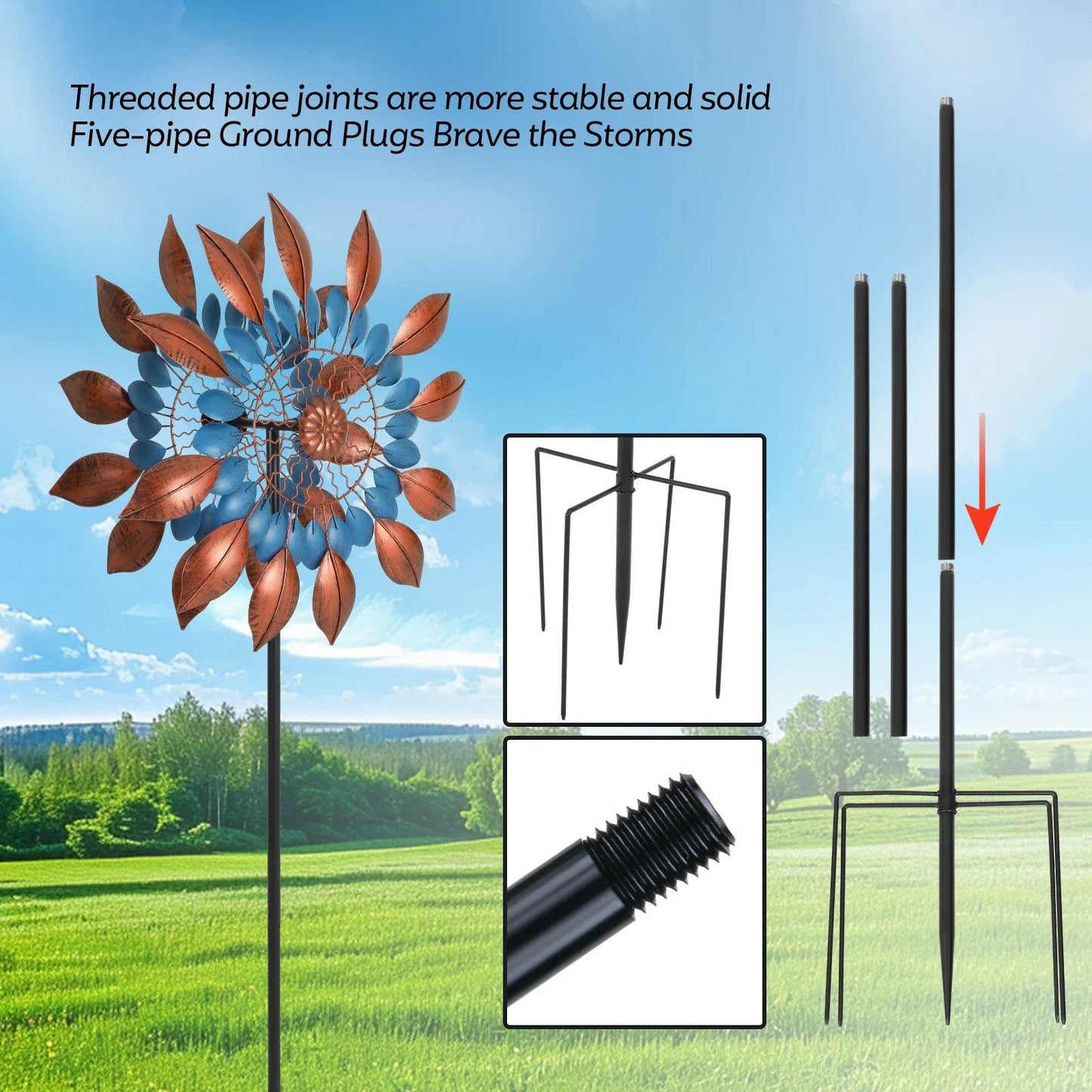 Wind Spinner - Large Kinetic Garden Decor - Shop Jobie