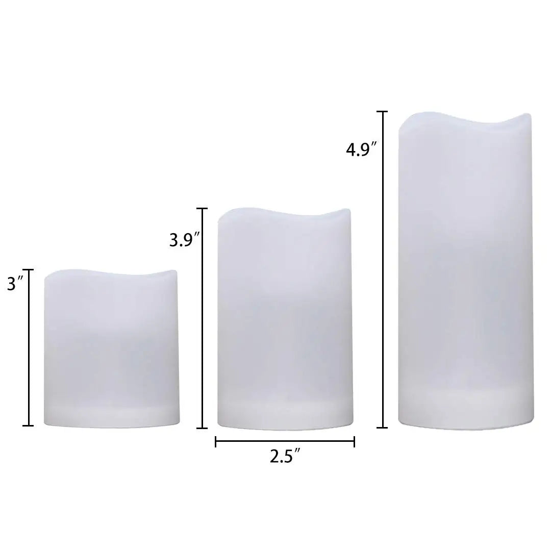 Flameless Color Changing LED Candles with Remote Control, 3 Pack