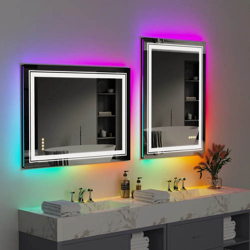 Rectangle RGB LED Bath Mirror - Shop Jobie