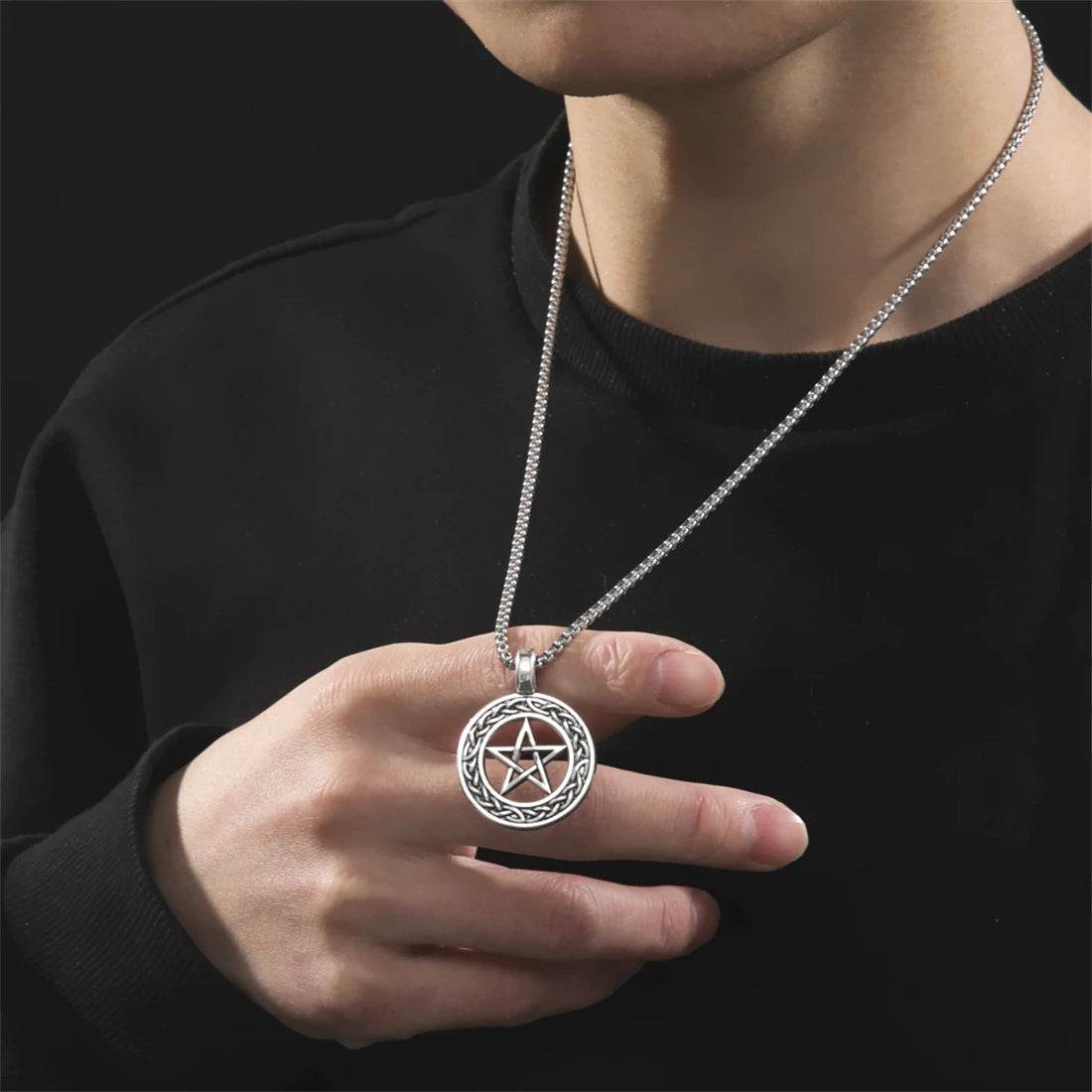 Vintage Pentagram Pendant Necklace - Shop Jobie