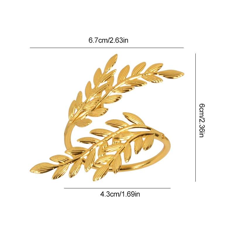 Tabletop - Gold Leaf Napkin Ring Buckles - Shop Jobie