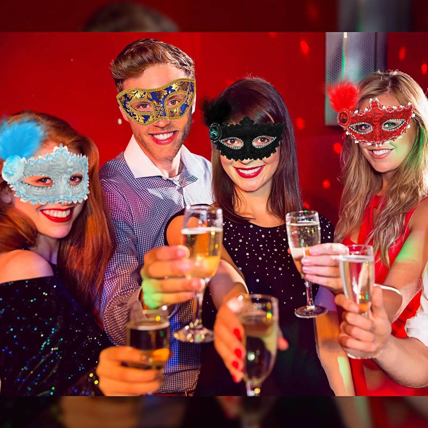 14-56pcs Vintage Mardi Gras Masquerade Mask - Shop Jobie