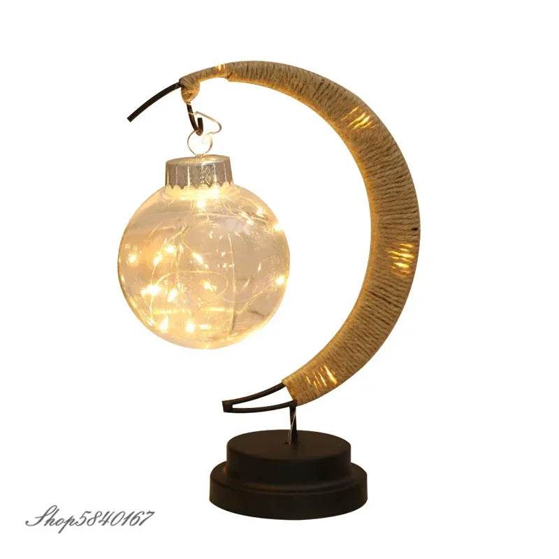 LED Moon Lamp Rattan Night Light - Shop Jobie