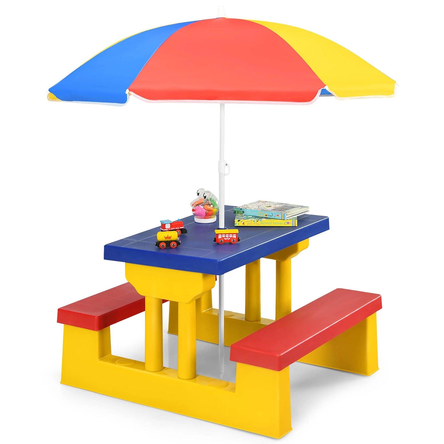 Kids Picnic Table Set W/Removable Umbrella - Shop Jobie