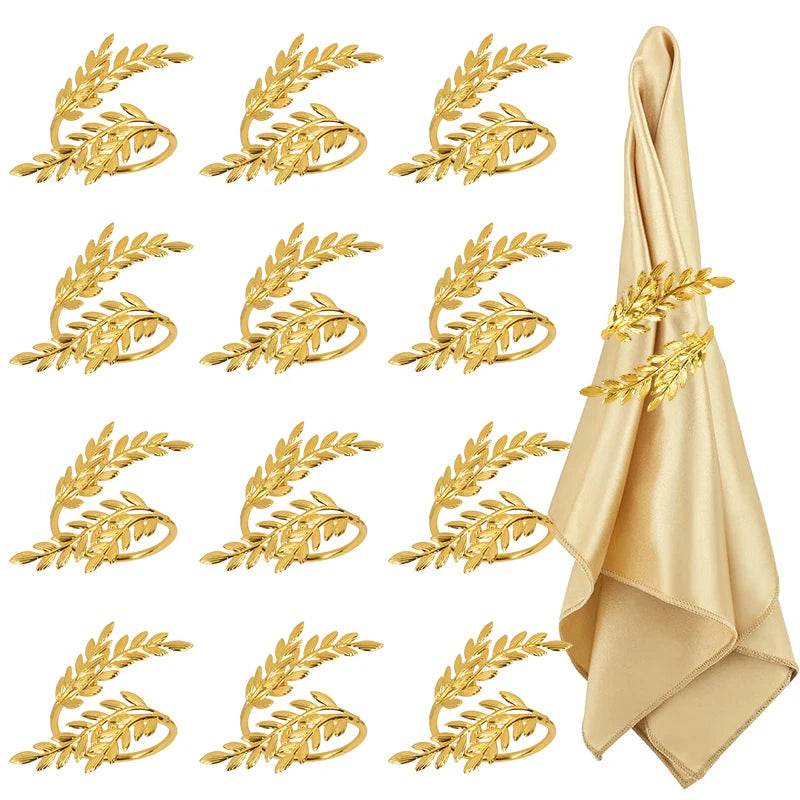 Tabletop - Gold Leaf Napkin Ring Buckles - Shop Jobie