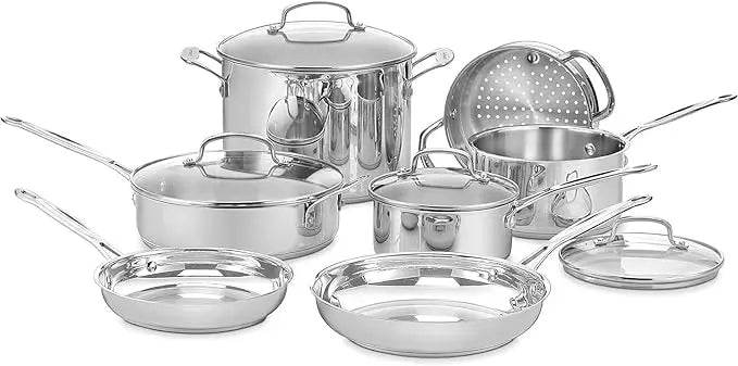 11pc Cuisinart Chef's Classic Stainless Steel Cookware Set - Shop Jobie
