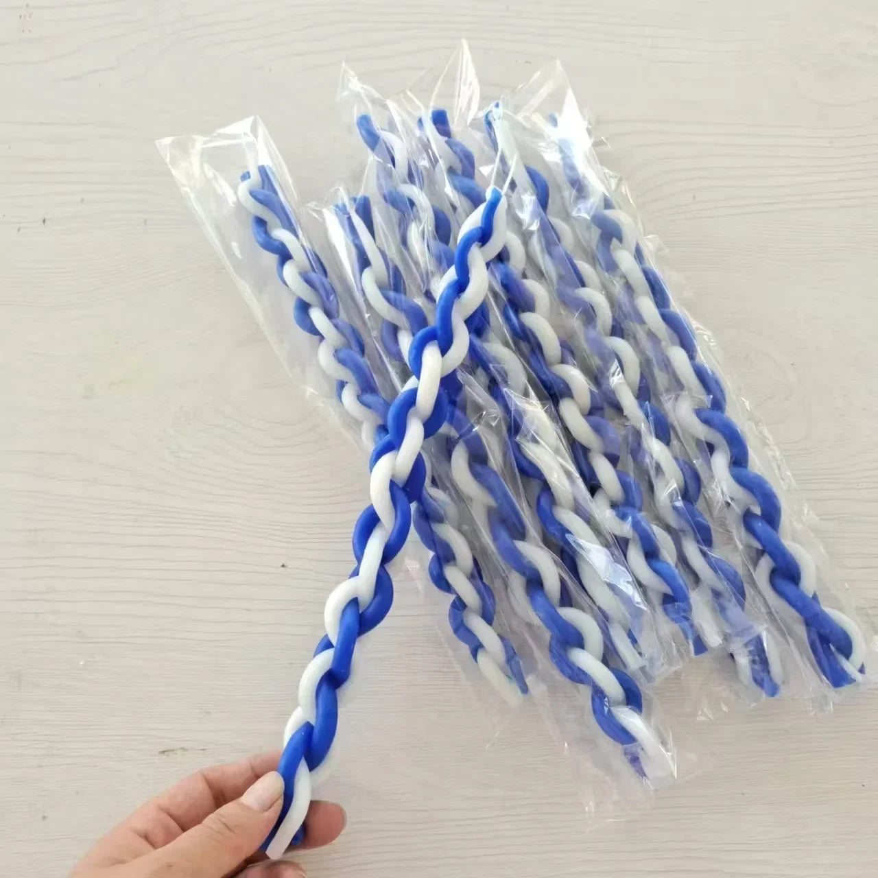 Havdalah - White & Blue Braided Candle