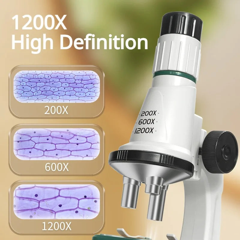 Childrens Pocket Microscope Kit w/LED Light