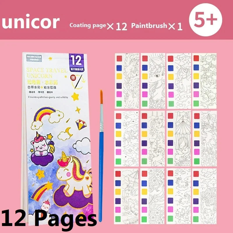 Watercolor Kits - 12 Page Book & Supplies