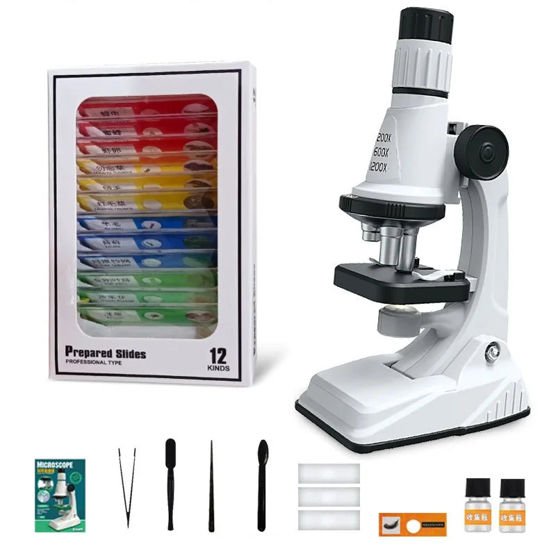 Childrens Pocket Microscope Kit w/LED Light