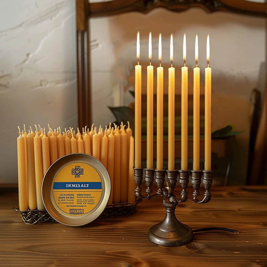 25pcs/1pack Hanukkah Candle Natural Beeswax - Shop Jobie
