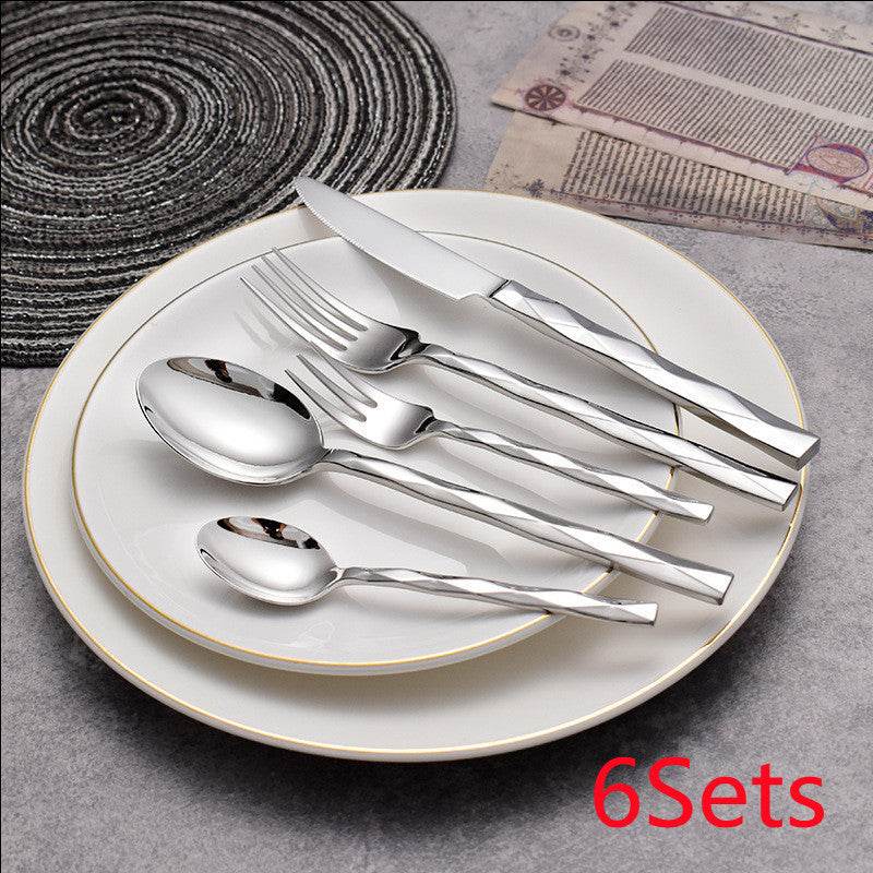 Nordic-inspired Square Handle Knife, Fork, and Spoon set - Shop Jobie