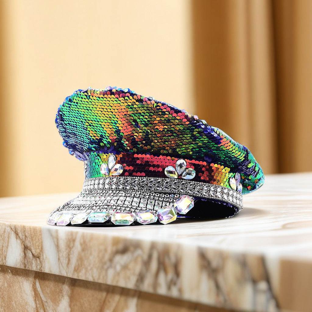 Wedding Multi-Color Flat-Top Diamond Hat - Shop Jobie