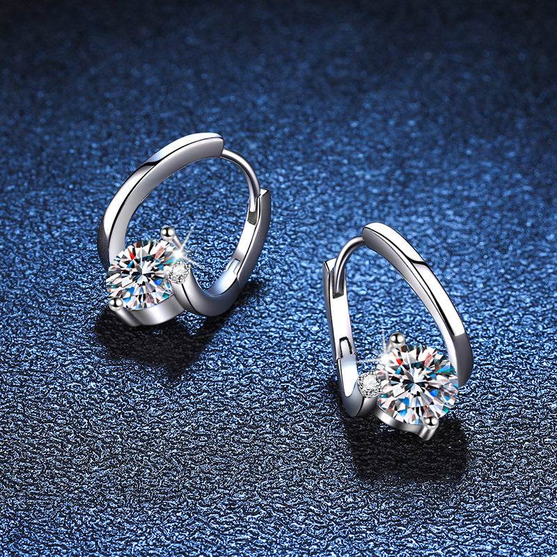 S925 Silver Moissanite Affordable Luxury Earrings - Shop Jobie