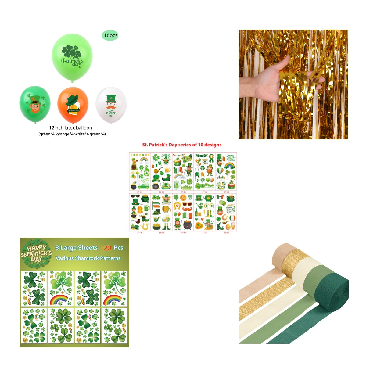 St. Patrick's Day Clover Window Stickers