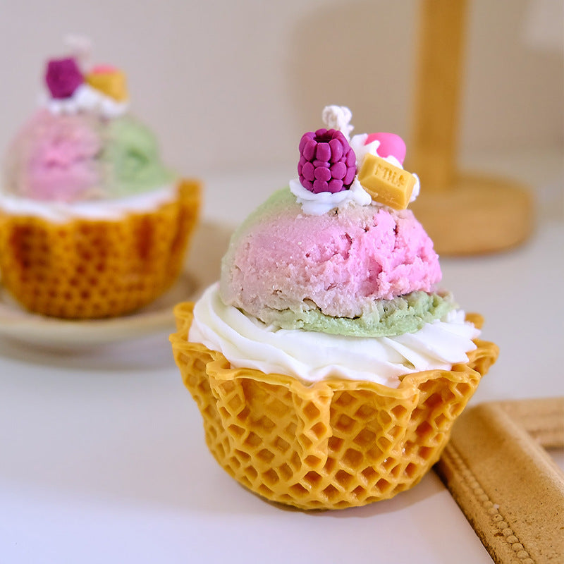 Cream Dessert Candles