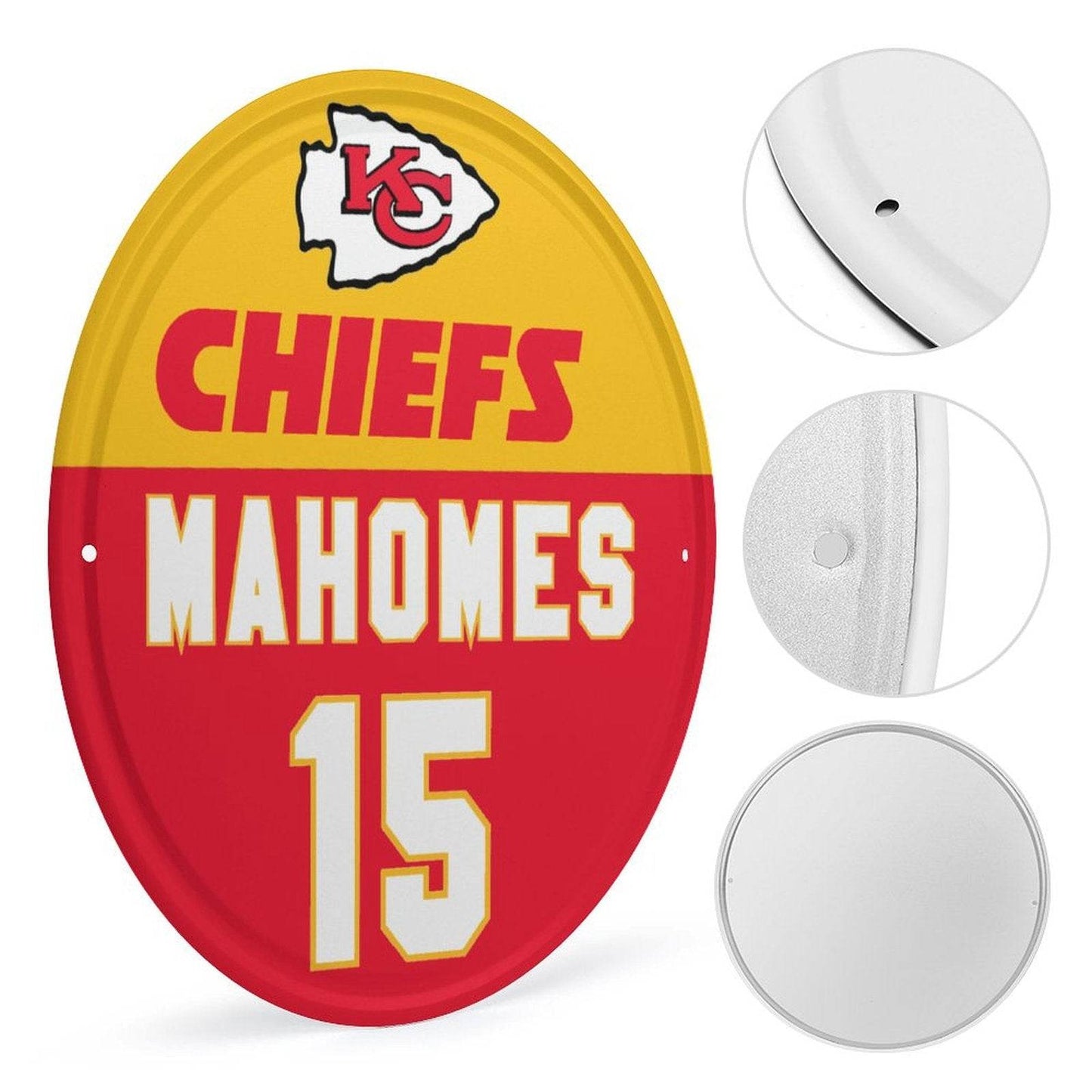 KC Chiefs Round Metal Sign - Shop Jobie