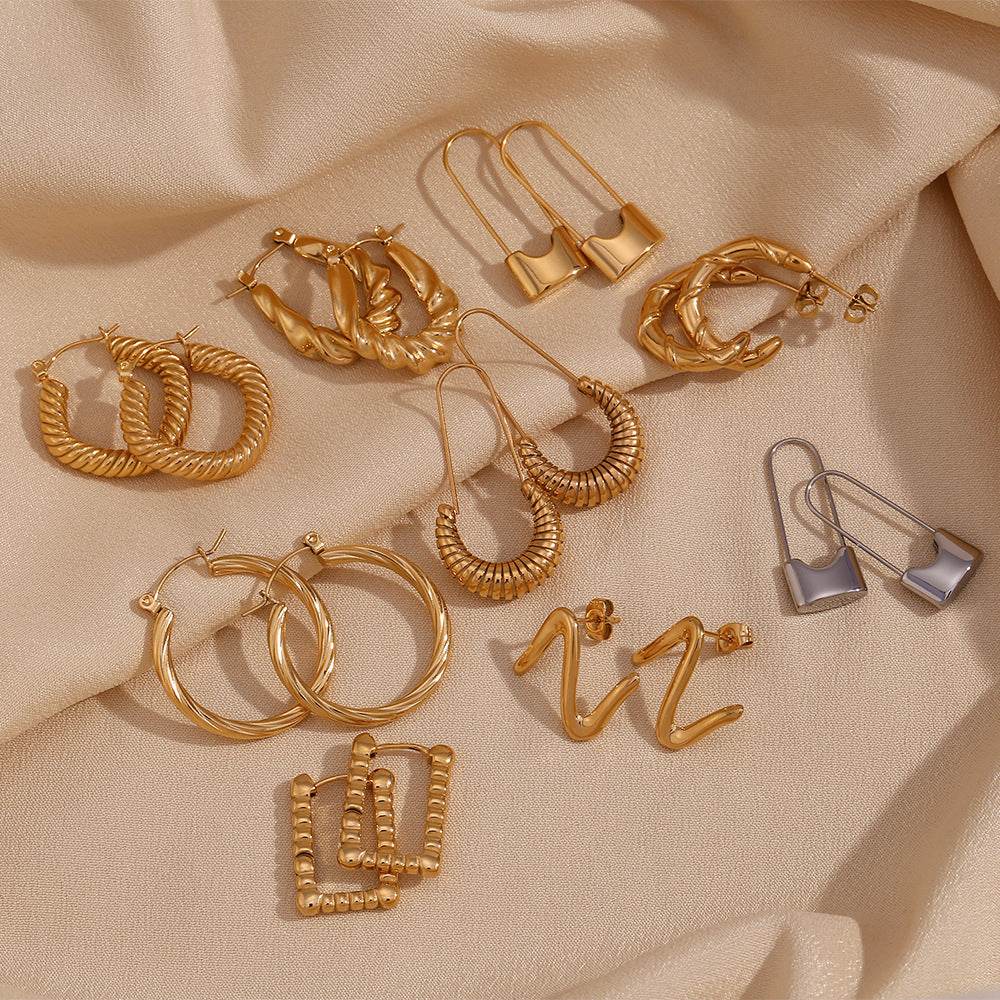 Twist & Square Earrings - Shop Jobie