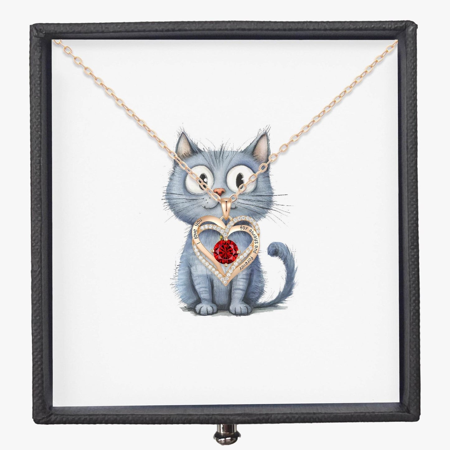 Heart Birthstone Necklace For Mom - Shop Jobie