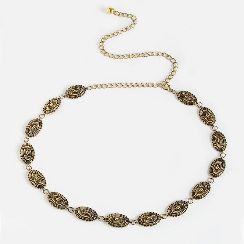 Western Metal Waist Chain Belt - Shop Jobie