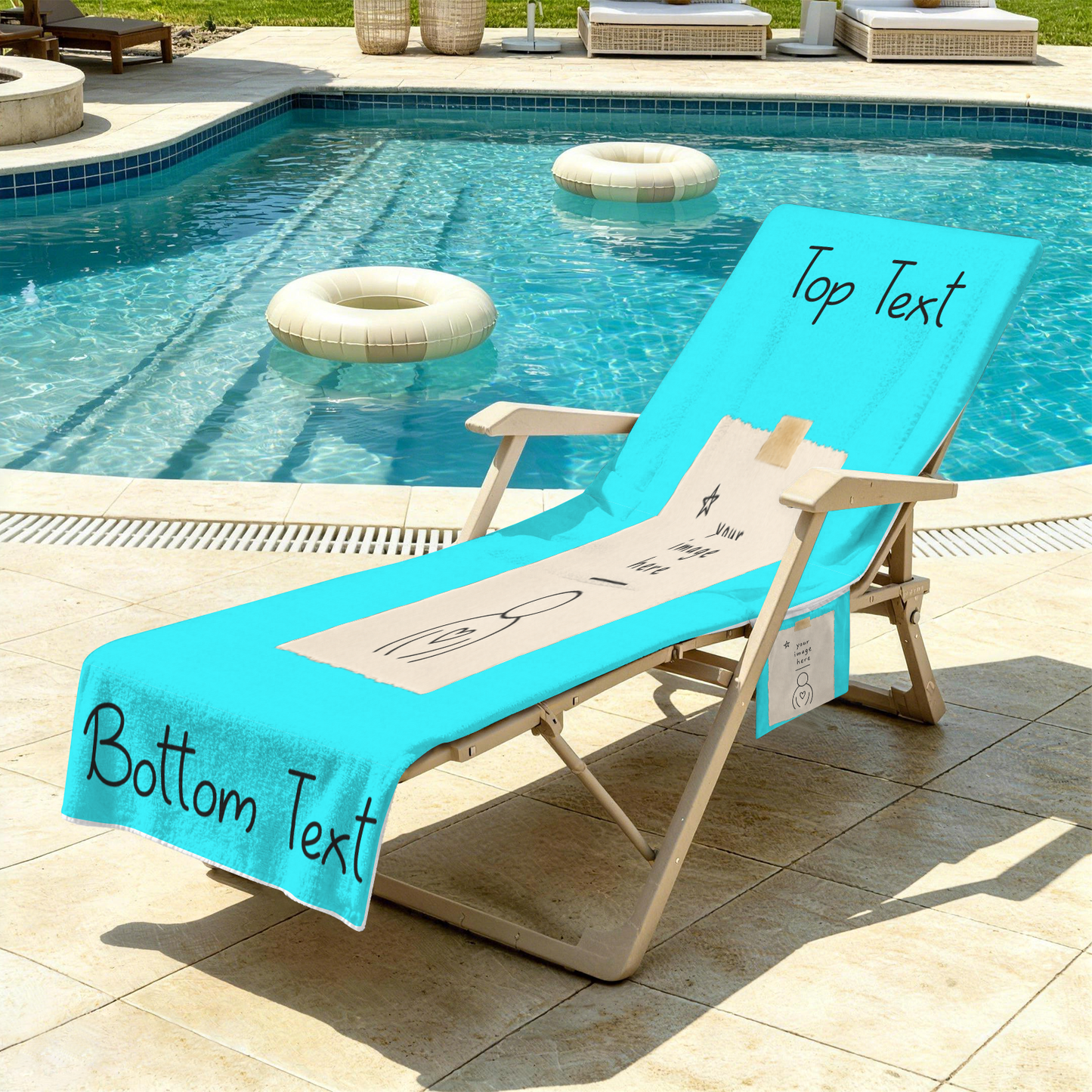 Beach Chair Cover & Portable Lounge Tote