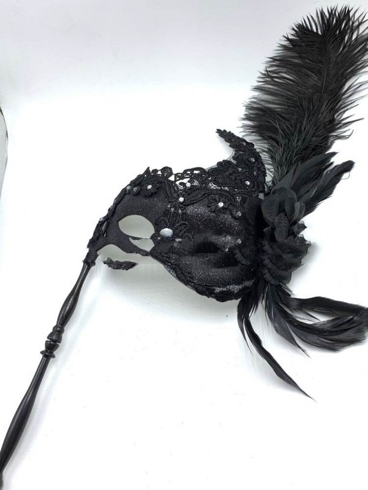Venetian Feather Half Face Mask - Shop Jobie